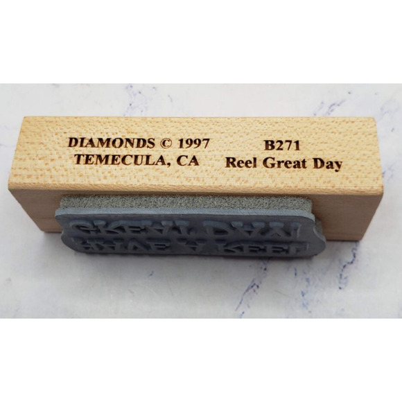 Lot of 7 Inspirational Phrases and Expressions Wood Mounted Rubber Stamps - Picture 12 of 15